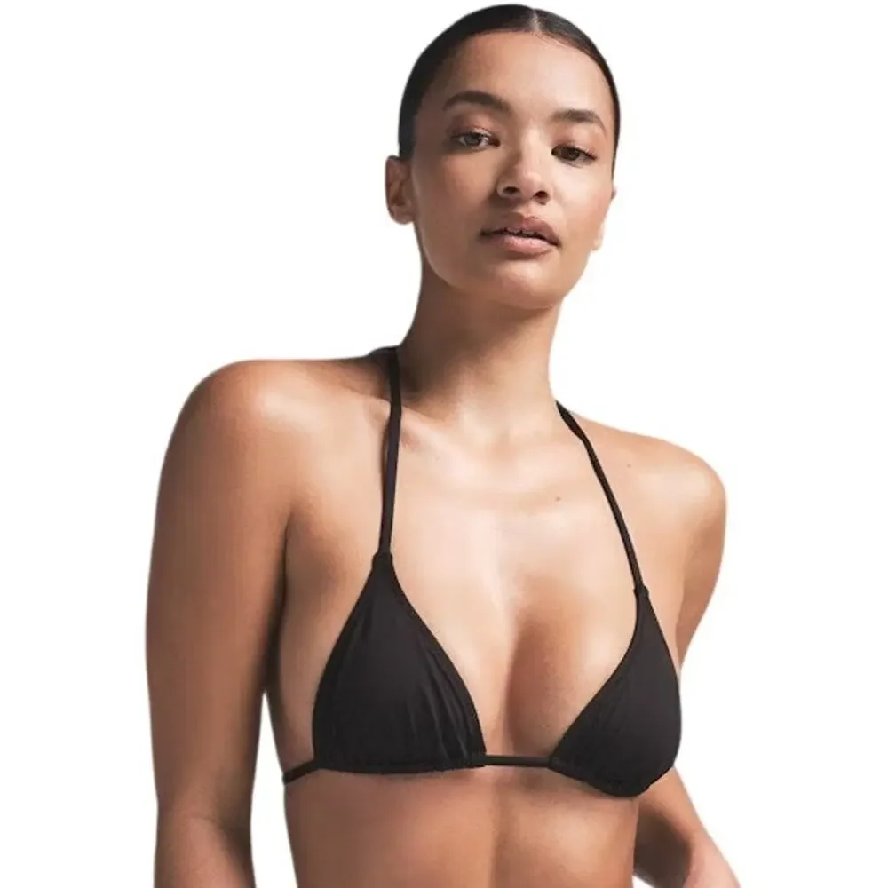 Nwt SKIMS Signature Swim Triangle Bikini Top Onyx Women Sz M